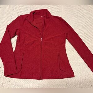 Senita Athletics Red Performance Zip Jacket | Athletic Hoodie | Zip Pockets